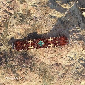 Artisan Beaded Bracelet with Turquoise Accents